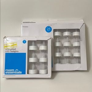 36 pack of unscented LED Tealights